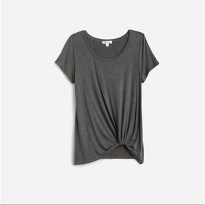 Nine Britton Levie Front Knot Top grey